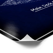 Stamslagschip USS MAINE Blueprint 1894 Perfect Poster (Hoek)