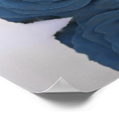 Stamstaal blauw Roos - Alfabetische zetgrafiek Poster (Hoek)