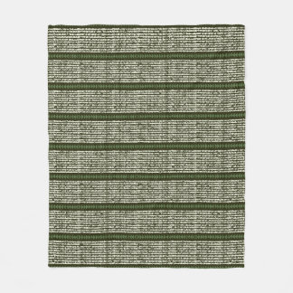 stamstrepen rustiek groen diep bosgroen fleece deken