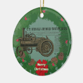 Stamtractiemotor 1889 Birdsall's stoommotor Keramisch Ornament (Links)