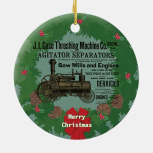 Stamtractiemotor 1889 Smeermotorig Keramisch Ornament