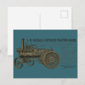 Stamtractiemotor 1889 voor Boerderij van Birdsall Briefkaart (Voorkant / Achterkant)