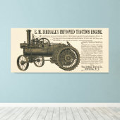 Stamtractiemotor 1889 voor Boerderij van Birdsall Canvas Afdruk (Insitu (Houten vloer))
