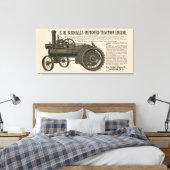 Stamtractiemotor 1889 voor Boerderij van Birdsall Canvas Afdruk (Insitu (Slaapkamer))