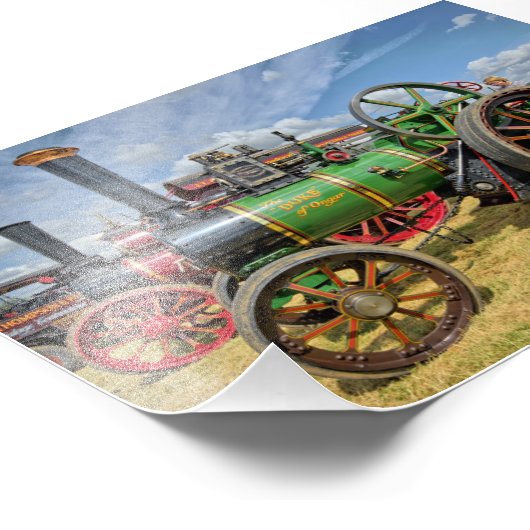 Stamtractiemotor Foto Afdruk (Hoek)