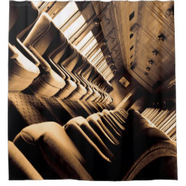 Stamtrein binnenshuis douchegordijn