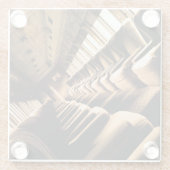 Stamtrein binnenshuis glazen onderzetter (Achterkant)