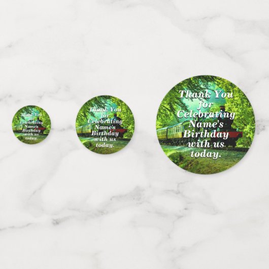 Stamtrein Man van de geboortecatabel Confetti (Achterkanten)