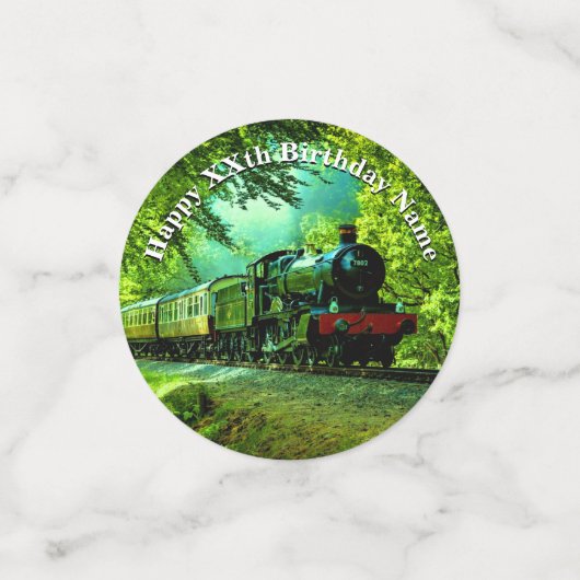 Stamtrein Man van de geboortecatabel Confetti (Kleine voorkant)