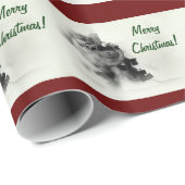 Stamtrein Vergrof kerstpapier Cadeaupapier (Rol Hoek)