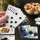 Stamtreinemotoren met tekst pokerkaarten (Insitu)