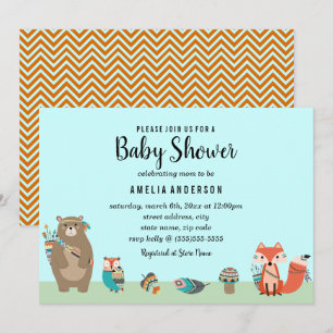 Stamverwante Dieren Baby Shower Uitnodiging