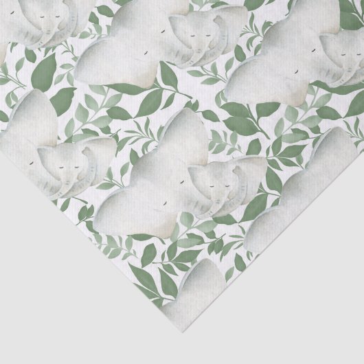 Stamvrouw baby olifant doucheweefsel tissuepapier (Detail)