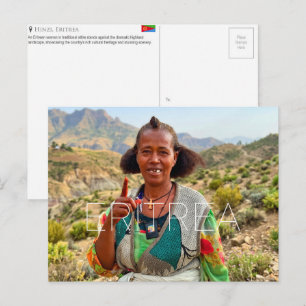 Stamvrouw in Hinzi, Eritrea Reisansichtkaart Briefkaart