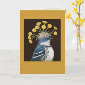 Stan de kerulean warbler kaart (Gele Bloem)