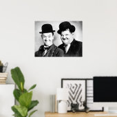 Stan Laurel en Oliver Hardy BW  D1 Poster (Thuiskantoor)