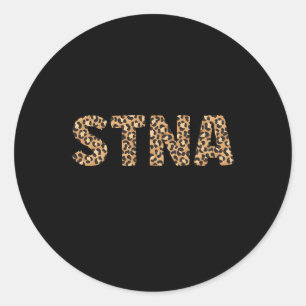 Stan Leopard State Getest Verpleegkundige Assisten Ronde Sticker