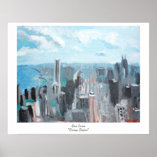 Stan Levine "Chicago Skyline" Poster