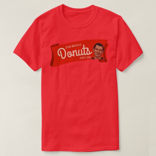 Stan Mikitas Donuts sinds 1992 T-shirt (Design voorkant)