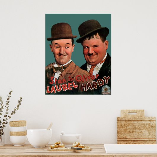 STAN OLIVER Laurel en Hardy Movie Poster (Keuken)