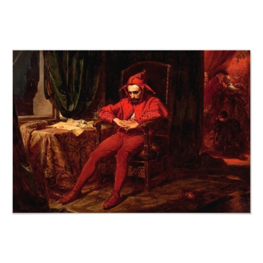 Stanczyk tijdens een bal bij de rechtbank van koni foto afdruk (Voorkant)