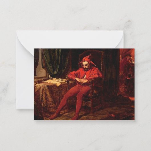 Stanczyk tijdens een bal bij de rechtbank van koni notitiekaartje (Voorkant)