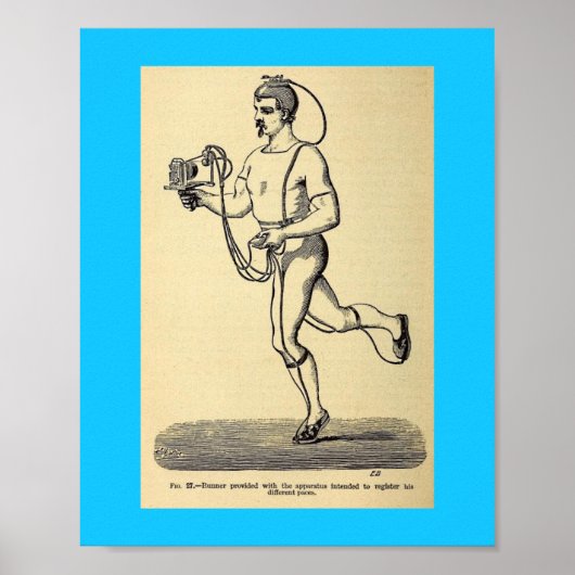  stand 1874 Tellerteller van de pedometer Poster (Voorkant)