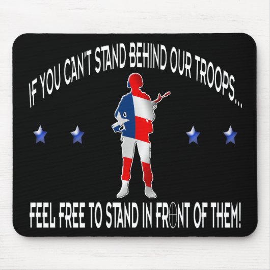 Stand achter of achter in Mousepad Muismat (Voorkant)