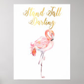 Stand-all Darling | Flamingo | Afdrukken | POSTER (Voorkant)
