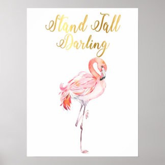 Stand-all Darling | Flamingo | Afdrukken | POSTER