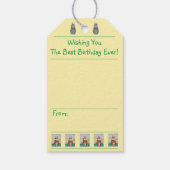 Stand alone afbeelding van schattig bruin konijntj cadeaulabel (Achterkant)