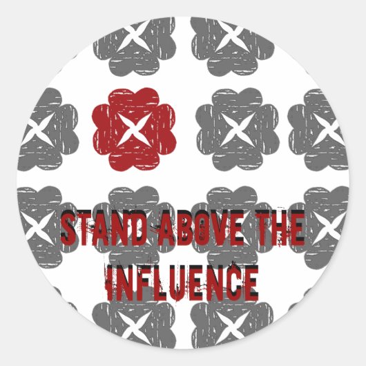stand-alone, Stand Boven de Invloed, Stand Ab... Ronde Sticker (Voorkant)