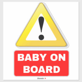 Stand Baby aan boord - Baby Safety Sign Car Sticker