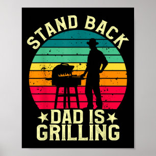 Stand Back Dad is BBQ aan het grillen bij Meat Smo Poster