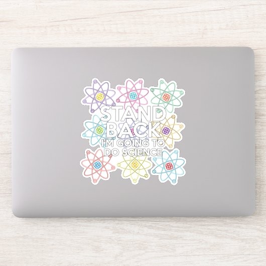 STAND BACK IK GA WETENSCHAP DOEN STICKER (Computer)