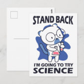 Stand Back - Schattige kattenwetenschapper experim Briefkaart (Voorkant / Achterkant)