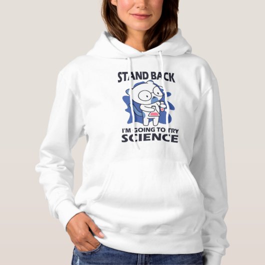 Stand Back - Schattige kattenwetenschapper experim Hoodie (Voorkant)