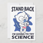 Stand Back - Schattige kattenwetenschapper experim Kaart (Voorkant)