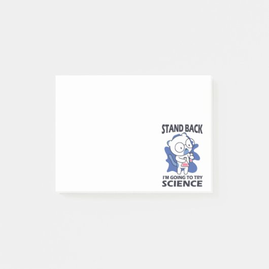 Stand Back - Schattige kattenwetenschapper experim Post-it® Notes (Voorkant)