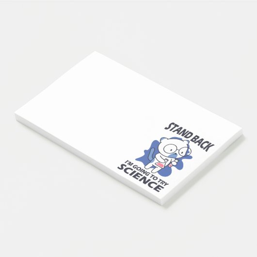 Stand Back - Schattige kattenwetenschapper experim Post-it® Notes (Schuin)