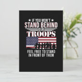 Stand Behind Our Troops Happy Veterans Day Support Bedankkaart (Staand voorkant)