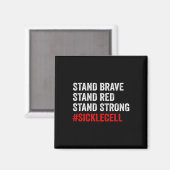 Stand Brave Stand Rood Stand Sterke Anemie Sikkel  Magneet (Voorkant / Achterkant)
