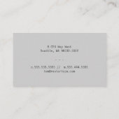 Stand-by (aan/uit Button) Visitekaartje (Achterkant)