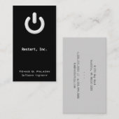 Stand-by (aan/uit Button) Visitekaartje (Voorkant / Achterkant)