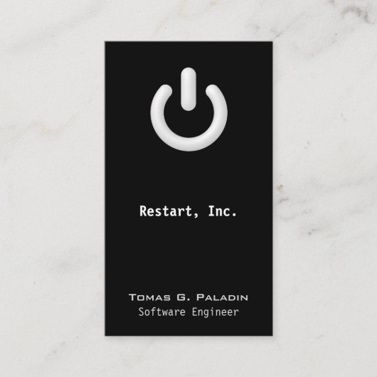 Stand-by (aan/uit Button) Visitekaartje (Voorkant)