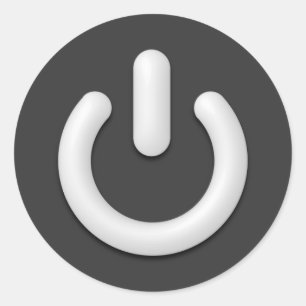 Stand-by Button (voeding) Ronde Sticker