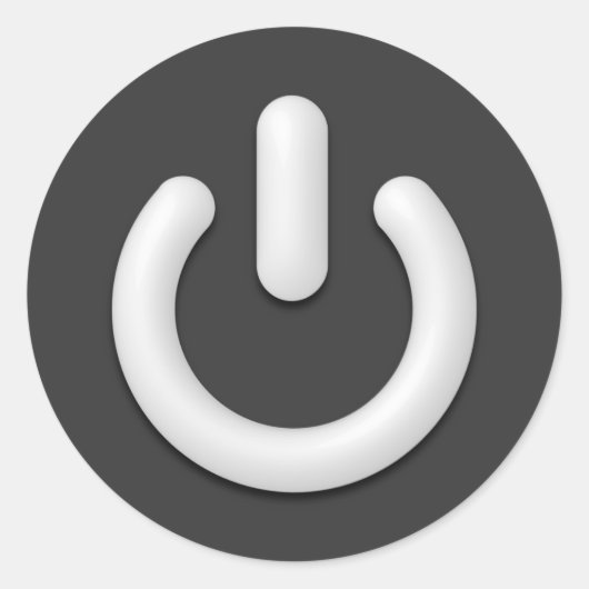 Stand-by Button (voeding) Ronde Sticker (Voorkant)