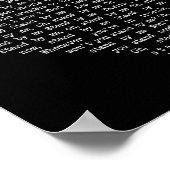 Stand-by-stand zwarte wand Kunst Song Lyric Print (Hoek)