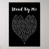 Stand-by-stand zwarte wand Kunst Song Lyric Print (Voorkant)