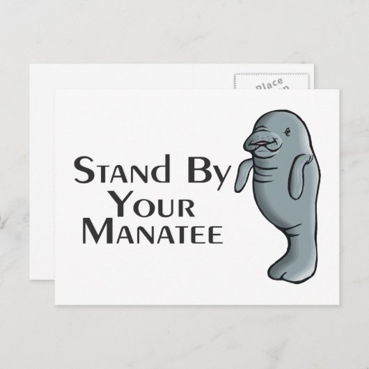 Stand-by uw Manatee Briefkaart (Voorkant / Achterkant)